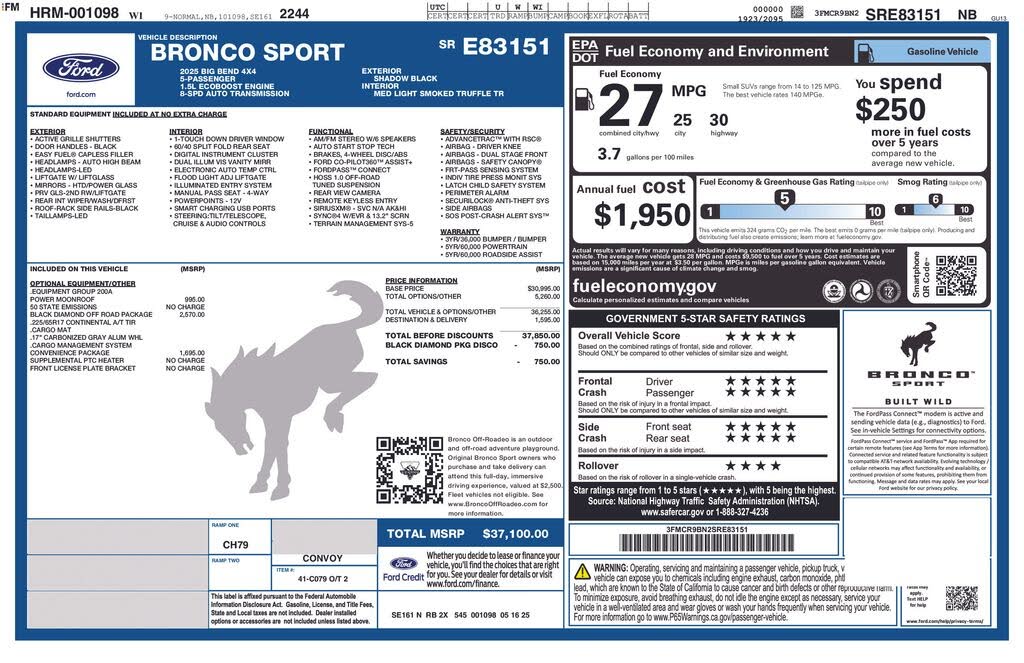 2025 Ford Bronco Sport