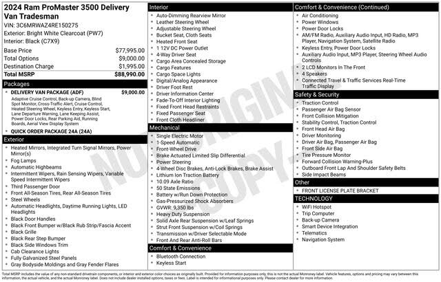 2024 Ram ProMaster EV