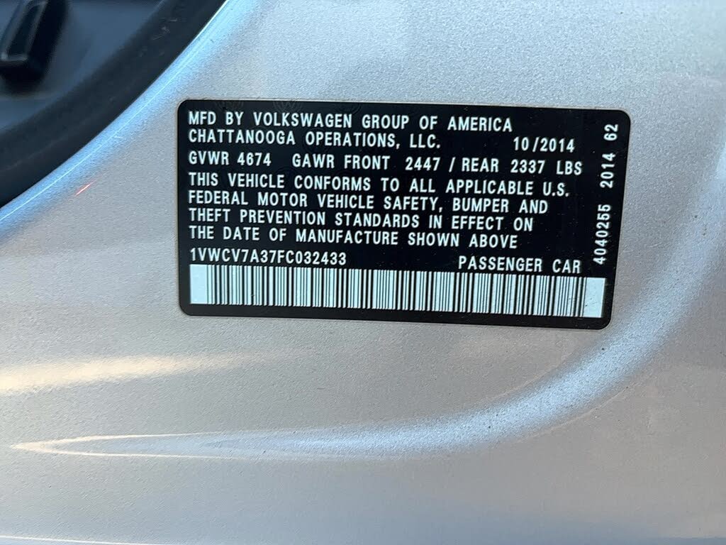 2015 Volkswagen Passat
