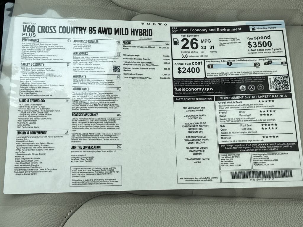 2026 Volvo V60 Cross Country