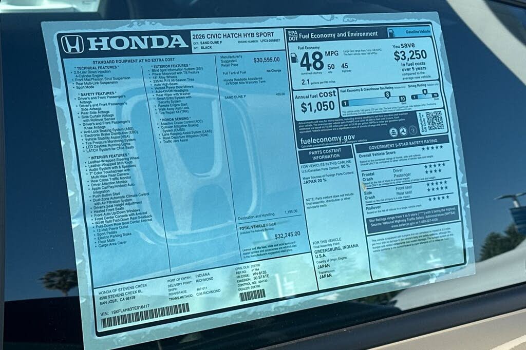2026 Honda Civic Hybrid