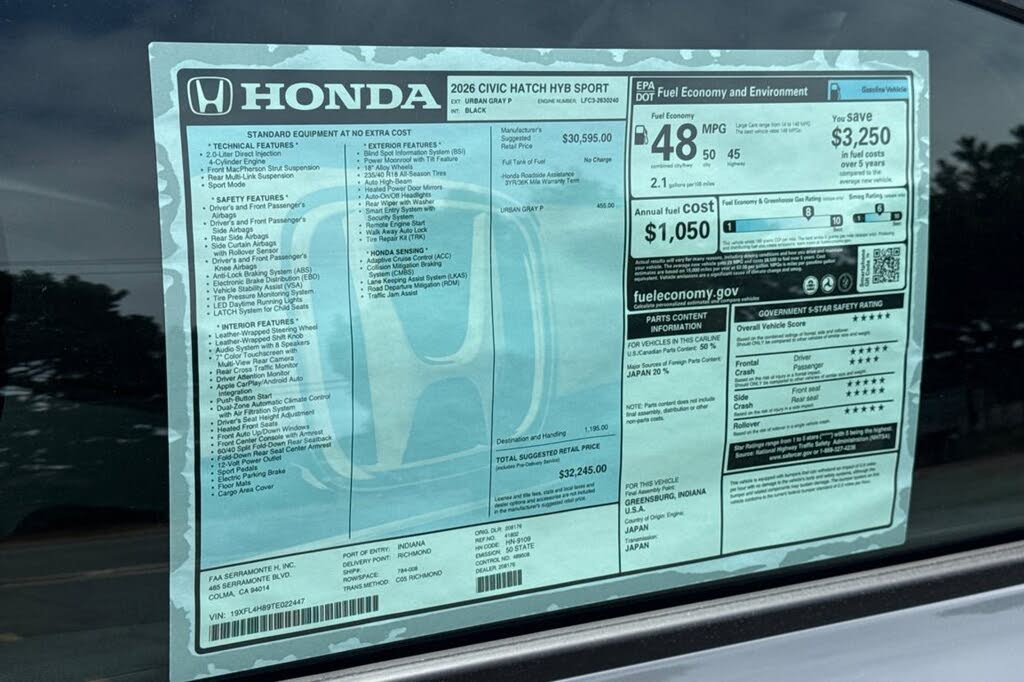 2026 Honda Civic Hybrid