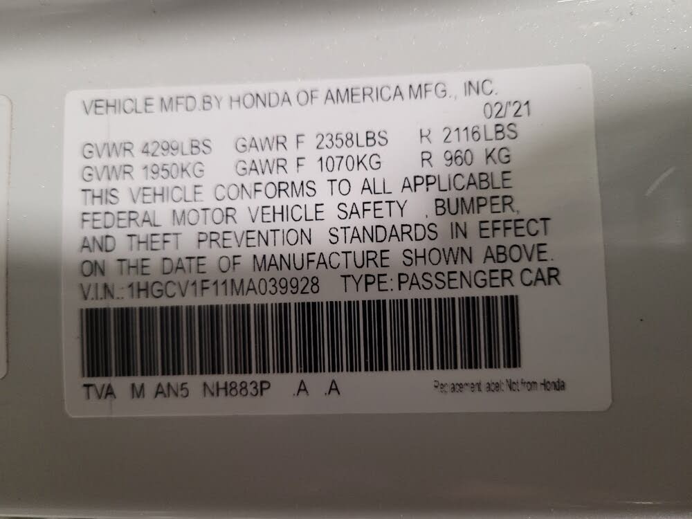 2021 Honda Accord