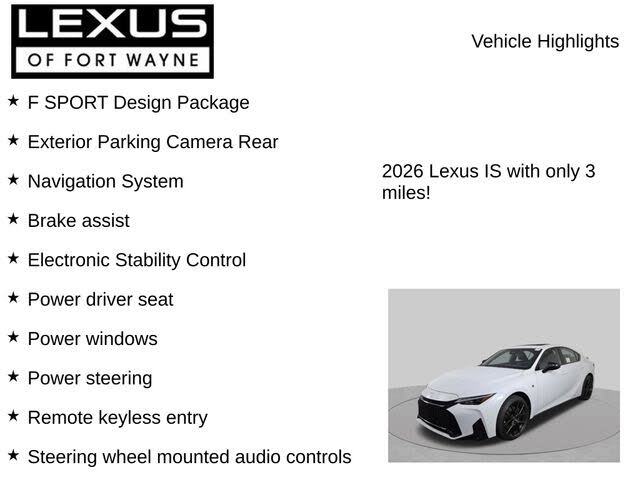 2026 Lexus IS 350