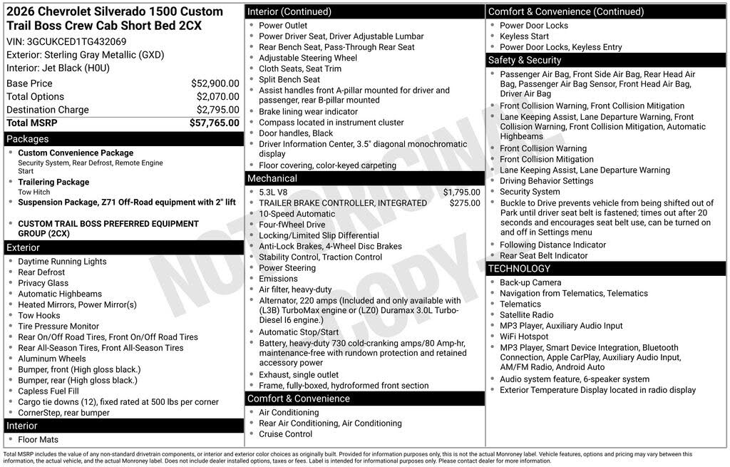2026 Chevrolet Silverado 1500