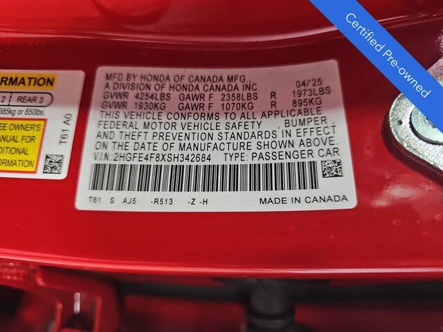 2025 Honda Civic Hybrid