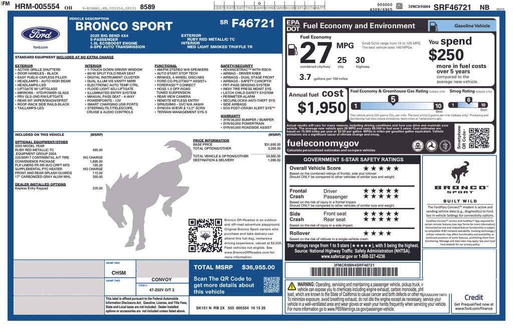 2025 Ford Bronco Sport