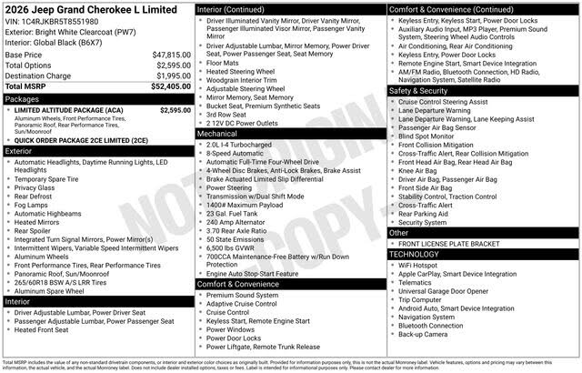 2026 Jeep Grand Cherokee L