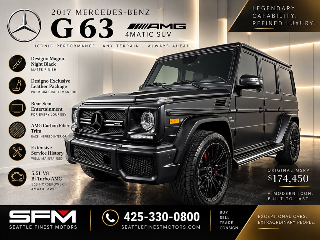 2017 Mercedes-Benz G-Class AMG G 63 for sale in Lynnwood, WA