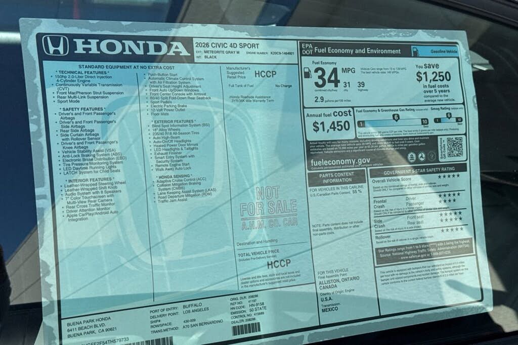 2026 Honda Civic