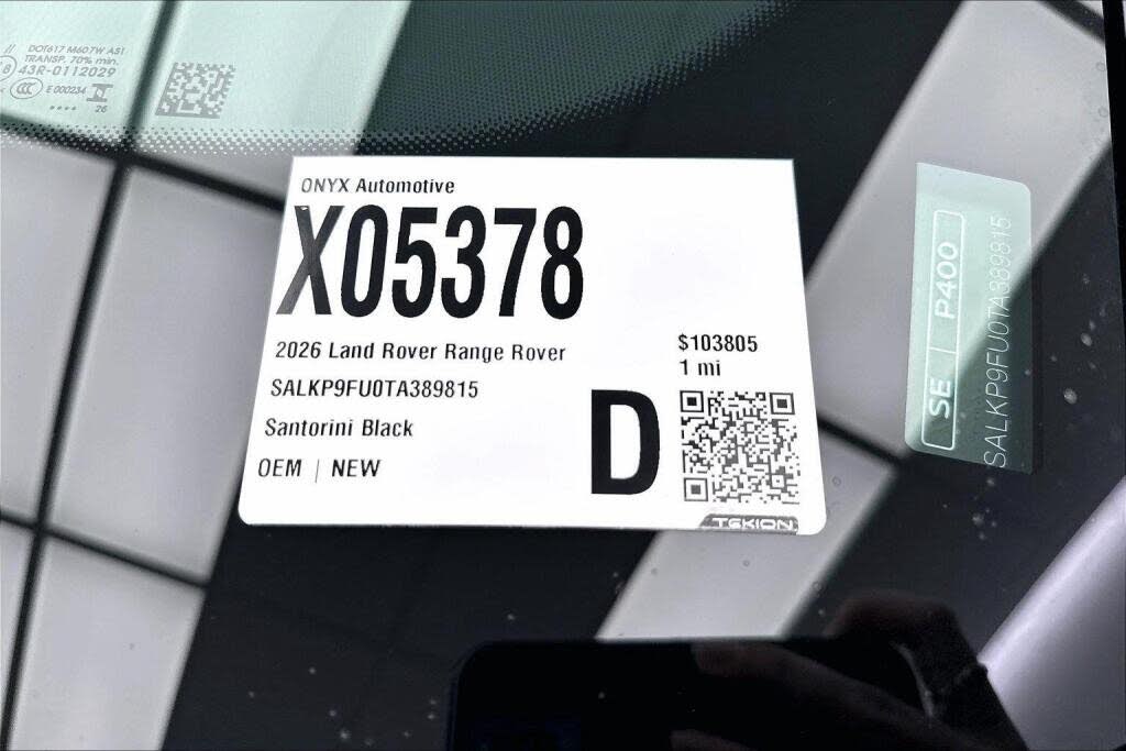 2026 Land Rover Range Rover