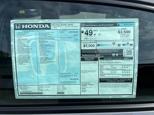 2026 Honda Civic Hybrid