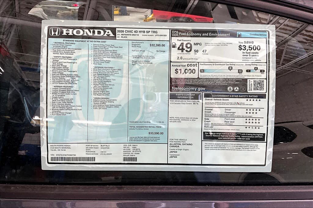 2026 Honda Civic Hybrid