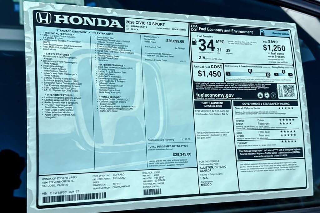 2026 Honda Civic