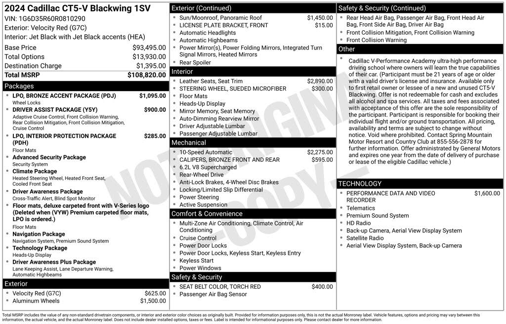 2024 Cadillac CT5-V Blackwing for sale in Mckinney, TX