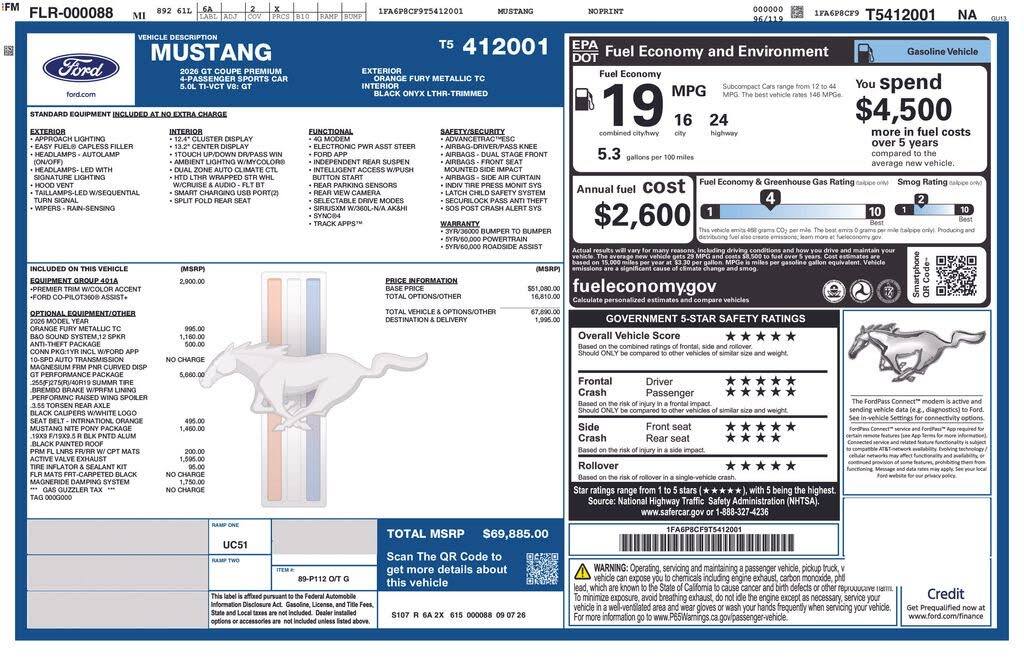 2026 Ford Mustang GT Premium for sale in Denver, CO