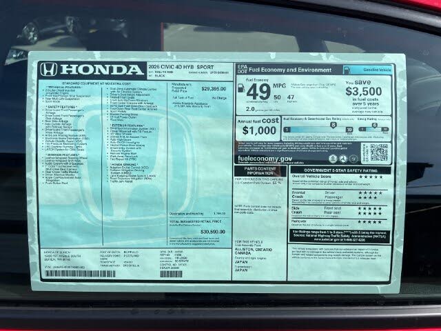 2026 Honda Civic Hybrid