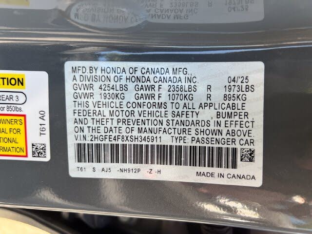 2025 Honda Civic Hybrid