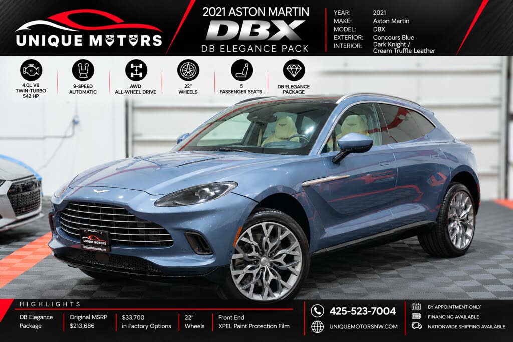 2021 Aston Martin DBX Base for sale in Kent, WA