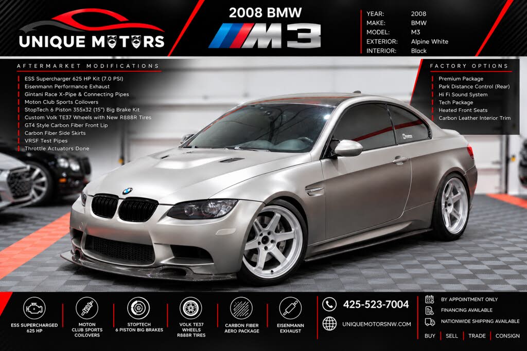2008 BMW M3 Base for sale in Kent, WA