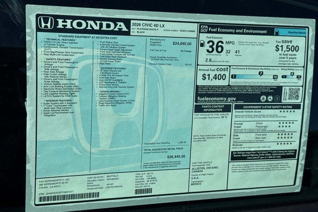 2026 Honda Civic