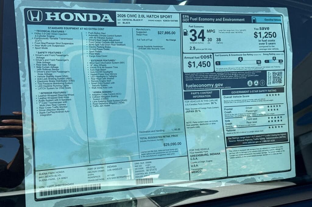 2026 Honda Civic